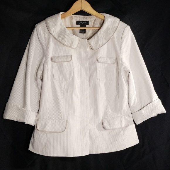 Josephine 14P beige & white seersucker jacket - Picture 8 of 8